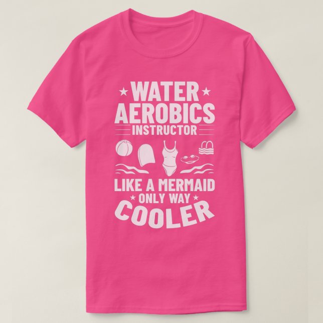 Water Aerobic Aqua Aquafit Fitness Workout T-Shirt (Design Front)
