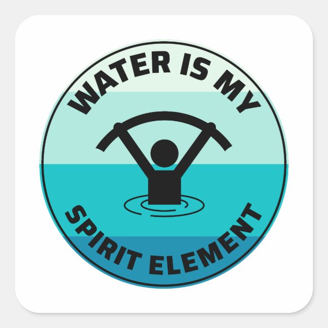 Water Aerobics Aquatic fitness Aqua Exercise Square Sticker (Front)