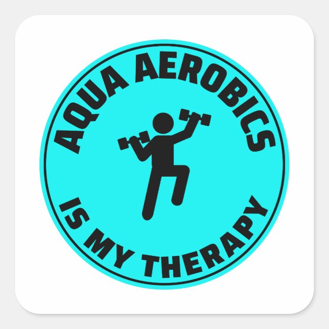 Water Aerobics Aquatic fitness Aqua Exercise Square Sticker (Front)