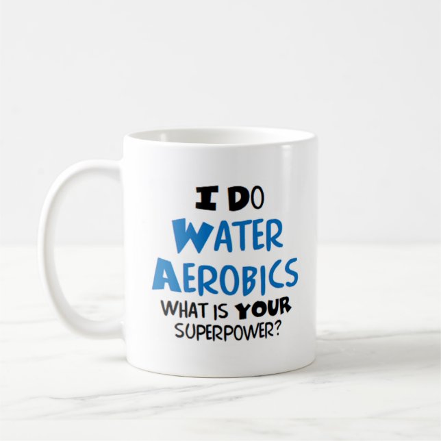 water aerobics coffee mug (Left)