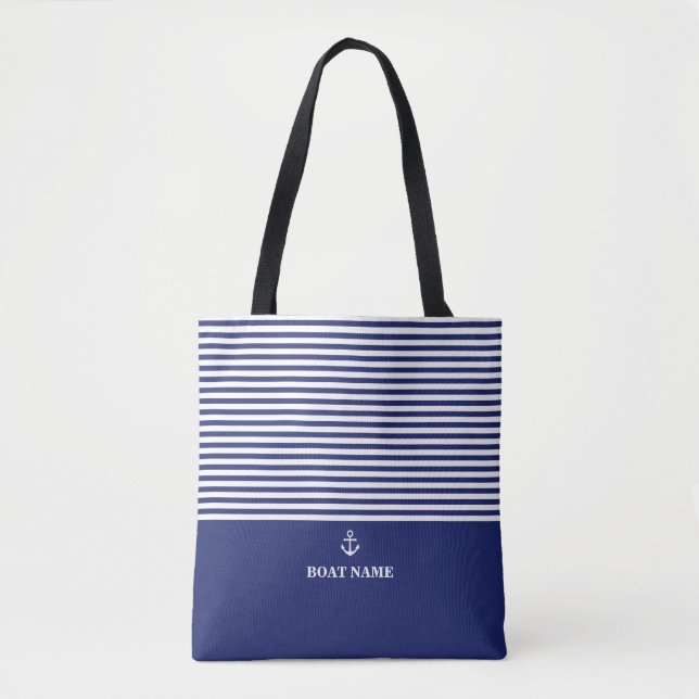 Water anchor Marine Blue Radius Tote Bag (Front)