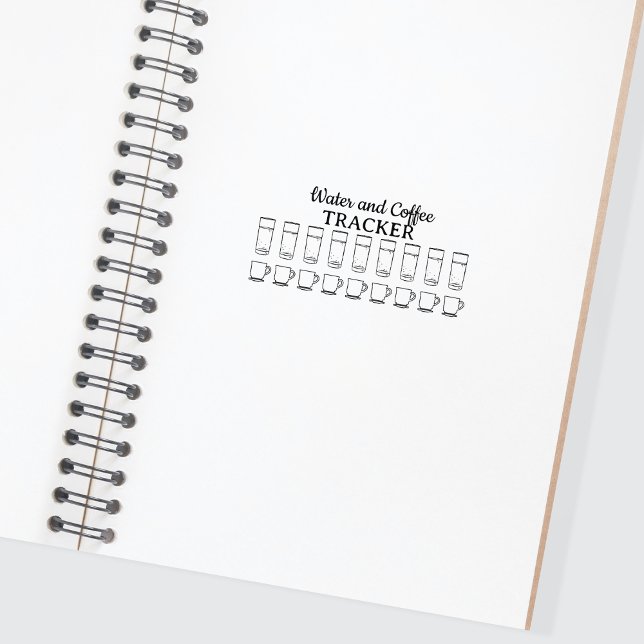 Water and Coffee Tracker, Journal  Rubber Stamp (Creator Uploaded)