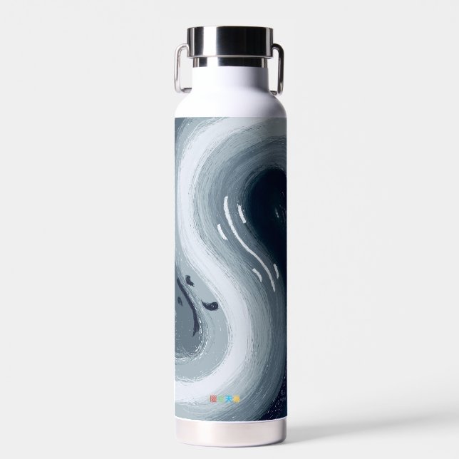 Water and Fire are like Yin and Yang in harmony Water Bottle (Front)