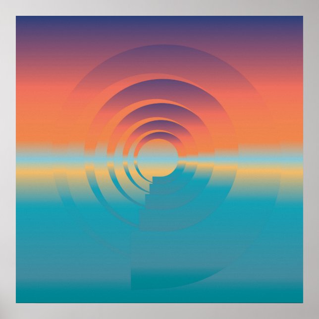 water and horizon poster (Front)