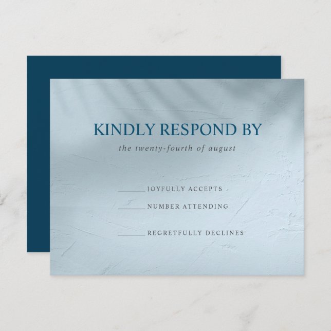 Water and Ice Elemental RSVP Card (Front/Back)