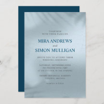 Water and Ice Elemental Wedding Invitation