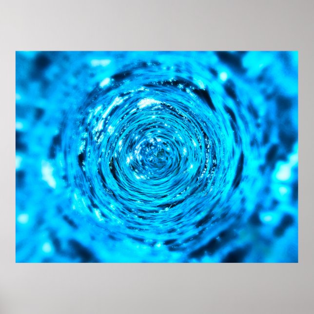 Water aqua tunnel liquid poster (Front)