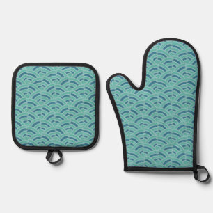 Water Arches Oven Mitt & Pot Holder Set