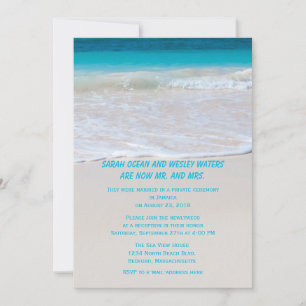 Water at the Shore Reception Only Invitation