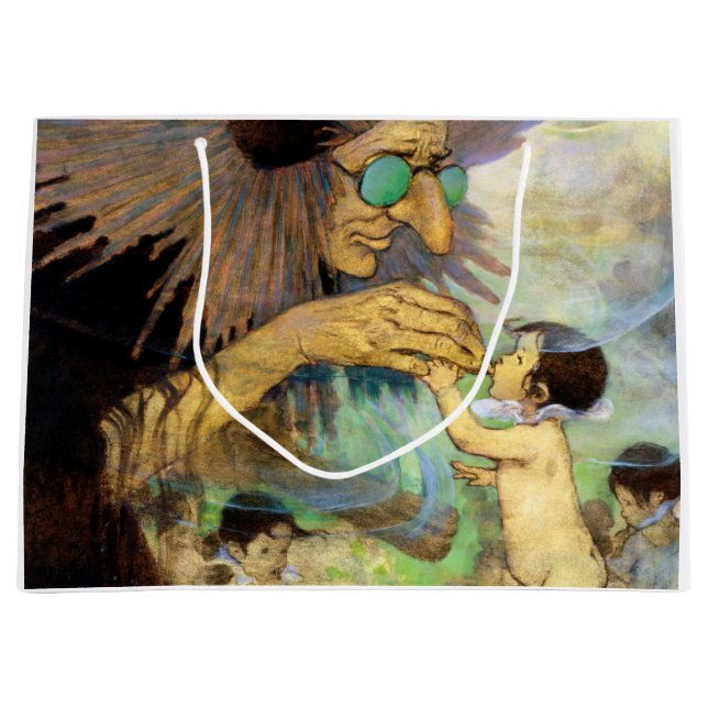 Water Baby and Fairy, Jessie Willcox Smith Large Gift Bag (Front)