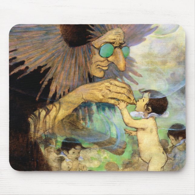 Water Baby and Fairy, Jessie Willcox Smith Mouse Mat (Front)