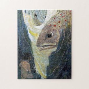 Water Baby and Fish, Jessie Willcox Smith Jigsaw Puzzle