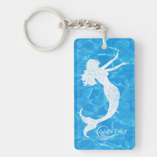 Water Baby Mermaid Wave Keychain