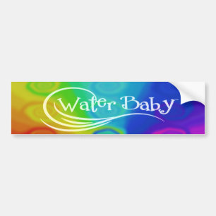 Water Baby Rainbow Bumpersticker Bumper Sticker