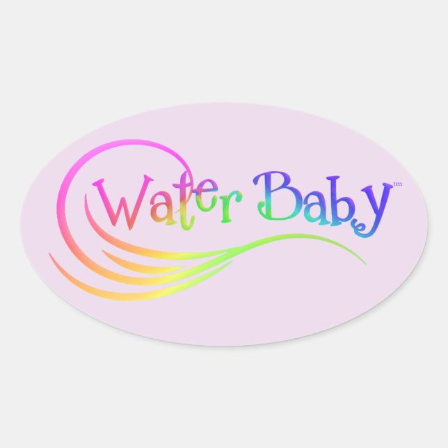 Water Baby Rainbow Sticker (Front)