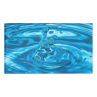 Water Background - Blue Name Tag