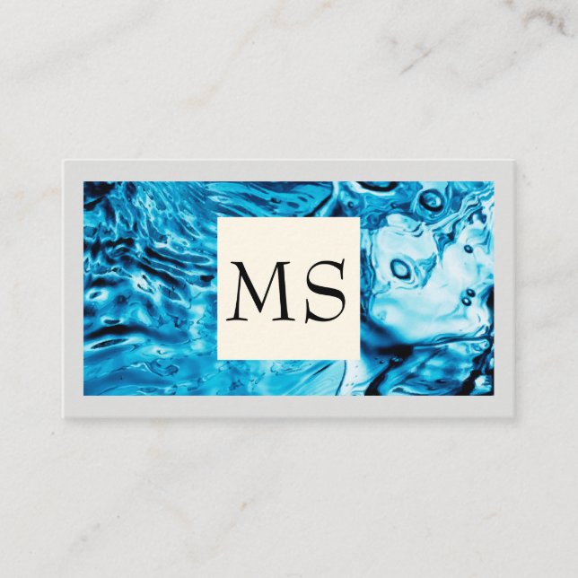 Water Background Business Card (Front)