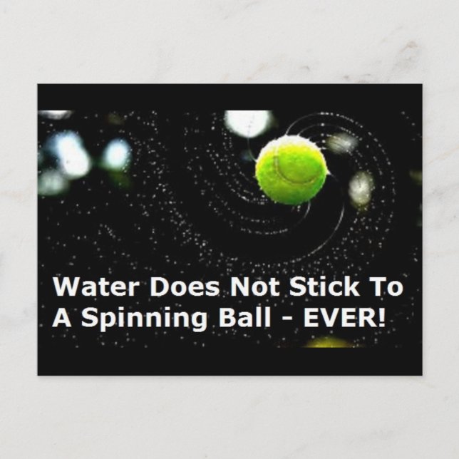 Water Ball Postcard - Flat Earth Meme (Front)