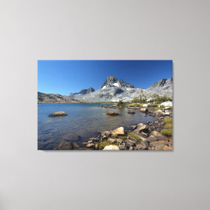 Water Banner Peak Thousand Island Lake Canvas Print