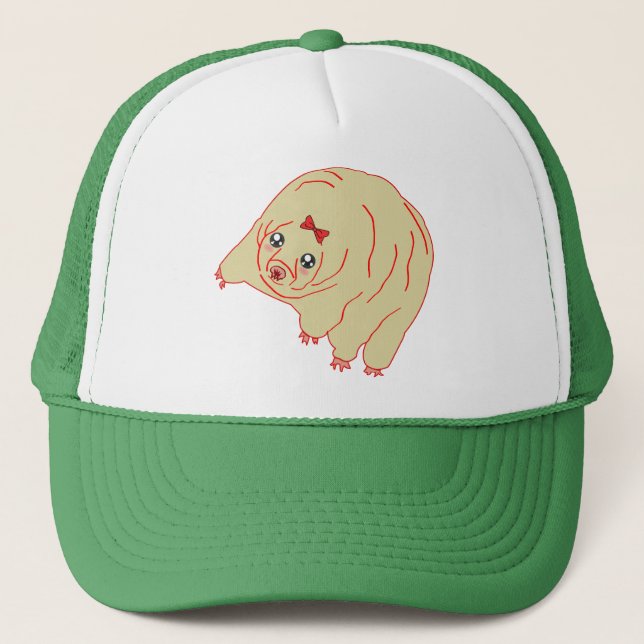 Water Bear Cute Anime Tardigrade Trucker Hat (Front)