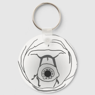 Water Bear Tardigrade Face Key Ring
