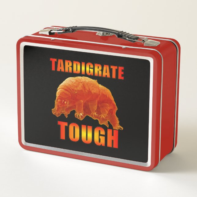 Water bear tardigrade Metal Lunchbox (Back)