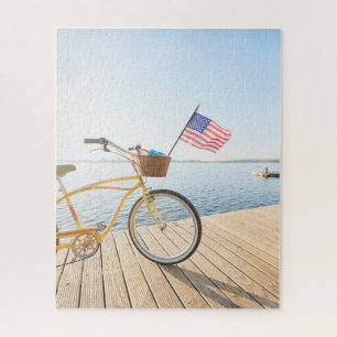 Water Bicycle By the Lake Jigsaw Puzzle