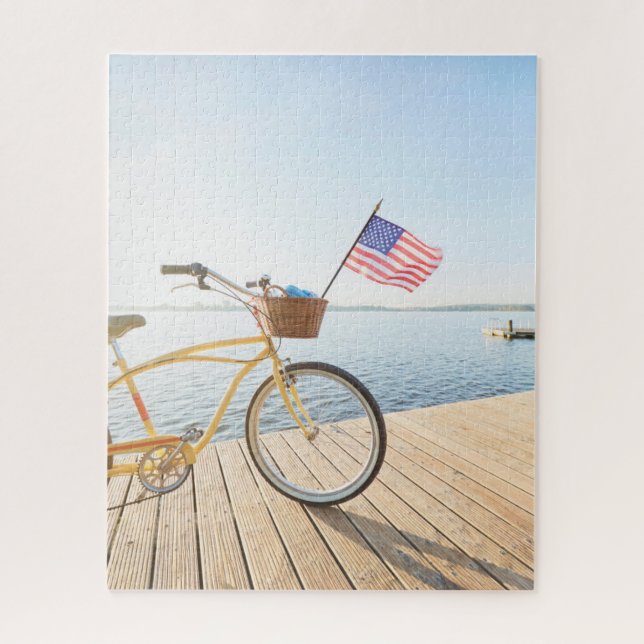 Water | Bicycle By the Lake Jigsaw Puzzle (Vertical)