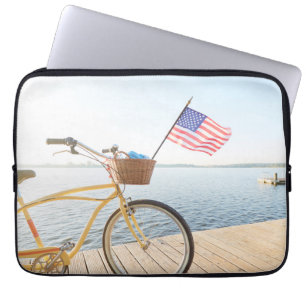 Water Bicycle By the Lake Laptop Sleeve
