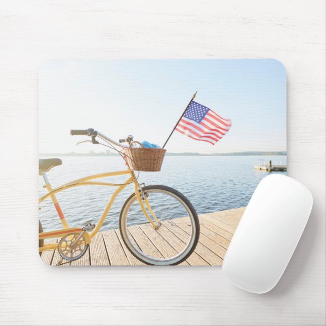 Water | Bicycle By the Lake Mouse Mat (With Mouse)