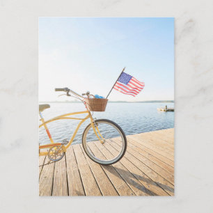 Water   Bicycle By the Lake Postcard