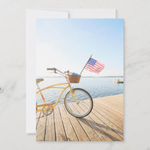 Water   Bicycle By the Lake Thank You Card