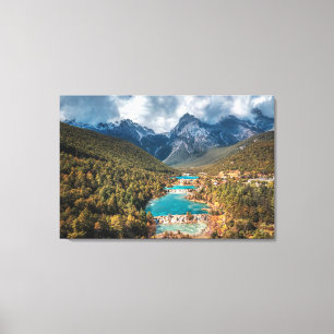 Water Blue Moon Lake, China Canvas Print