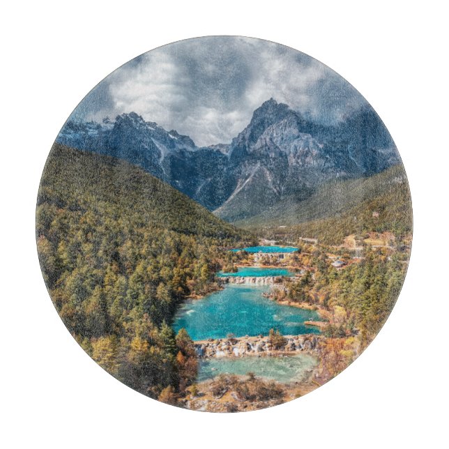 Water | Blue Moon Lake, China Cutting Board (Front)