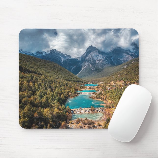 Water | Blue Moon Lake, China Mouse Mat (With Mouse)