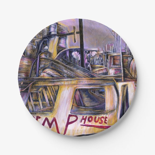 Water.born Mystery Meat, Israel Paper Plate (Front)