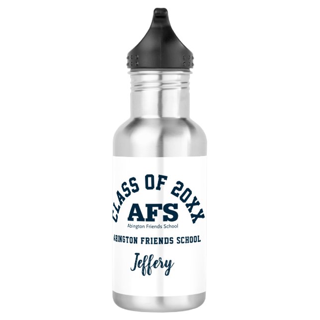 Water Bottle Abington Friends School Logo Custom (Right)
