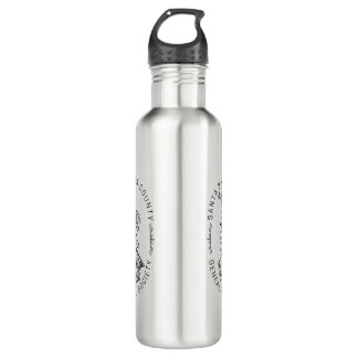 Water Bottle - Books & Florals