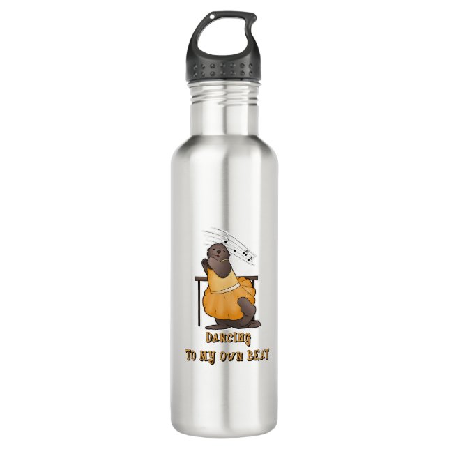 Water Bottle - Dancing Sea Otter Edition (Front)
