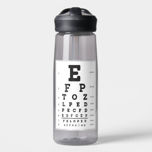 Water Bottle Eye Chart