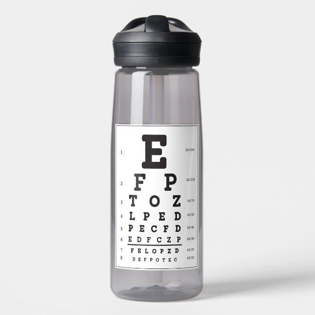 Water Bottle Eye Chart (Front)
