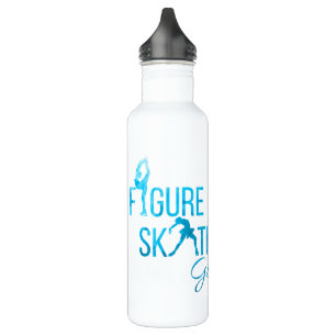Water bottle Figure skating blue ice turquoise