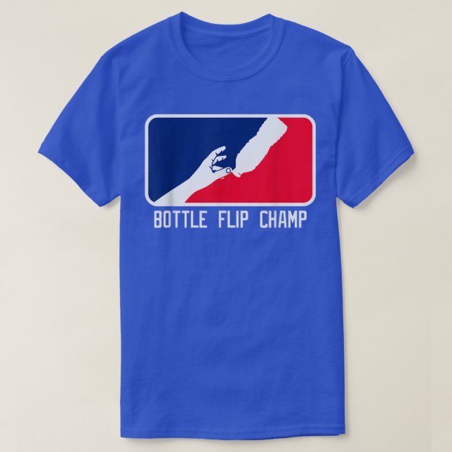 Water Bottle Flipping Champion - White Text T-Shir T-Shirt (Design Front)