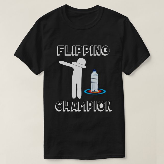 Water Bottle Flipping Tshirt Dabbing Flipping Cham (Design Front)