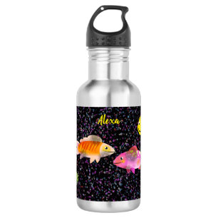 Water Bottle for Children Fish & Dots