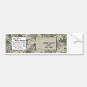 Water Bottle Label ACU Camoflauge Digital Camo