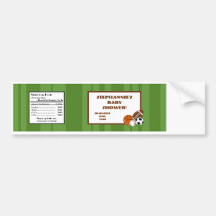 Water Bottle Label All-Star Green