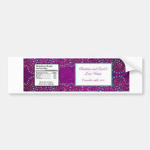 Water Bottle Label Arabian Purple