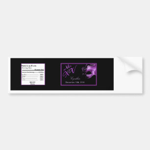 Water Bottle Label Mis XV Purple Morado