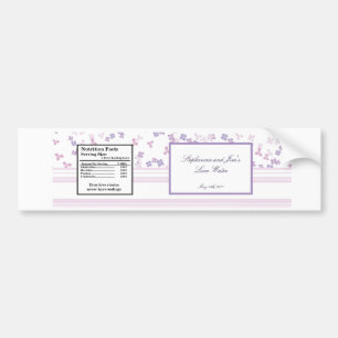 Water Bottle Label Purple Hydrangea